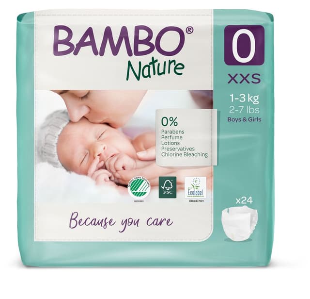 BAMBO NATURE Pañal PR Talla 0 (1-3 kg)