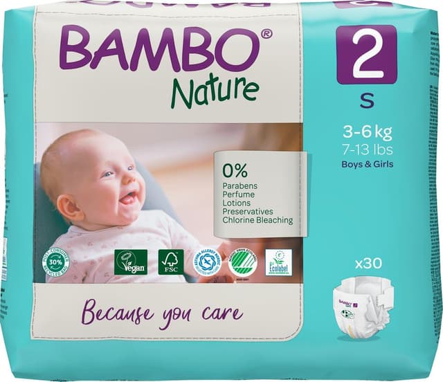 BAMBO NATURE Pañal Talla 2 (3-6 kg)