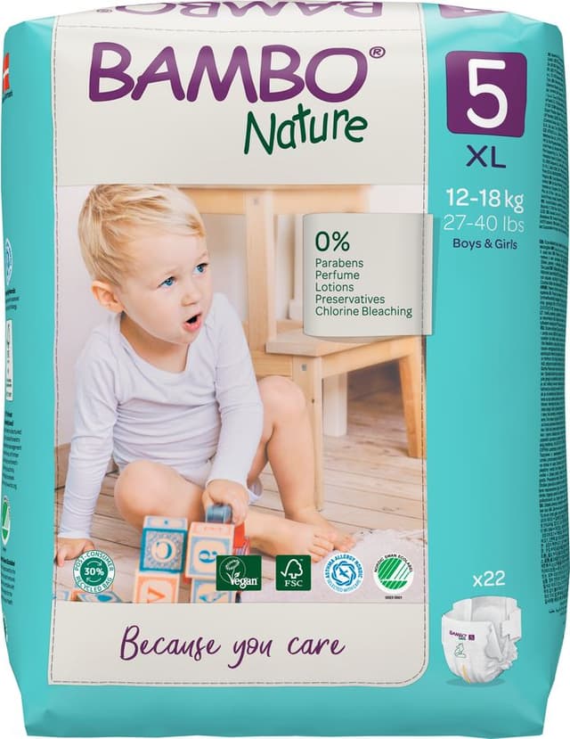 BAMBO NATURE Pañal Talla 5 (12-18 kg)